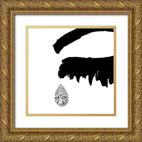 Diamond Teardrop Gold Ornate Wood Framed Art Print with Double Matting by Sommers, Mindy