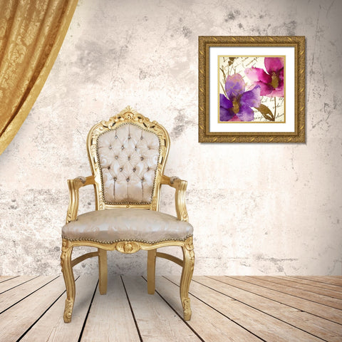 Pink and Purple Gold Ornate Wood Framed Art Print with Double Matting by Sommers, Mindy