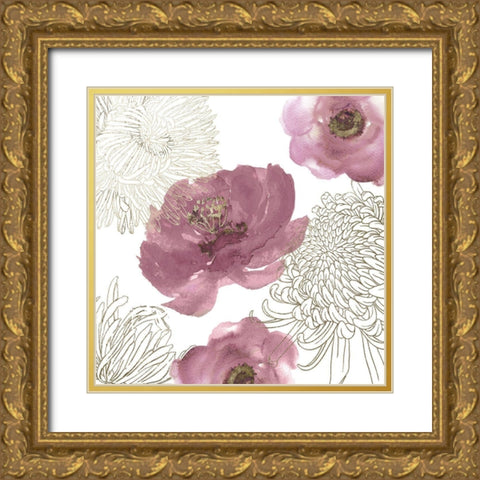 Dainty Girl Gold Ornate Wood Framed Art Print with Double Matting by Sommers, Mindy