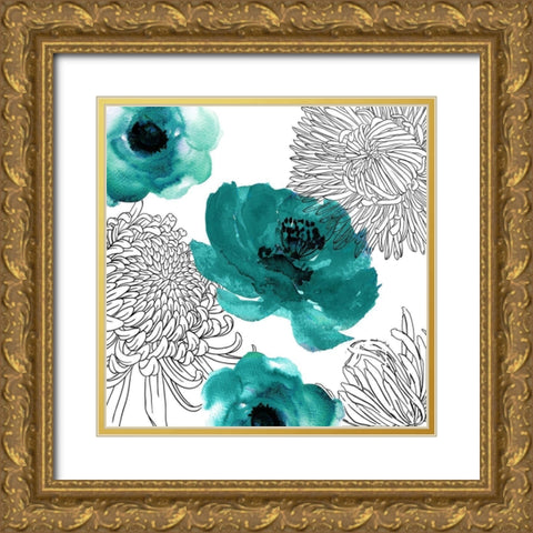 Cinnebar Gold Ornate Wood Framed Art Print with Double Matting by Sommers, Mindy