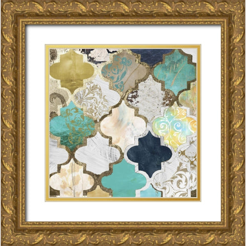 Quatrefoil Gold Ornate Wood Framed Art Print with Double Matting by Sommers, Mindy