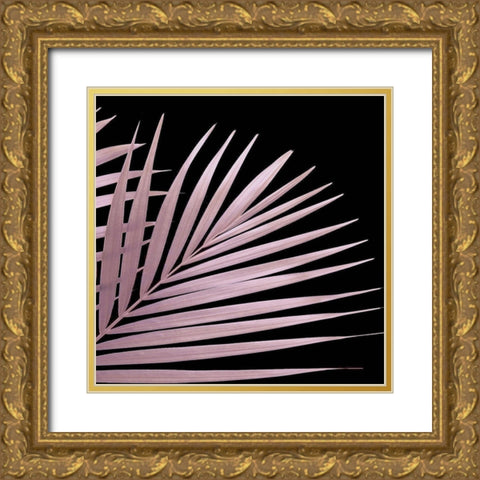 Pink Palm Gold Ornate Wood Framed Art Print with Double Matting by Sommers, Mindy