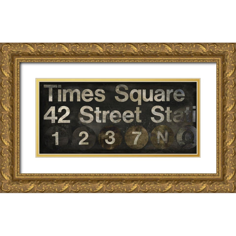 Time Square Gold Ornate Wood Framed Art Print with Double Matting by Sommers, Mindy
