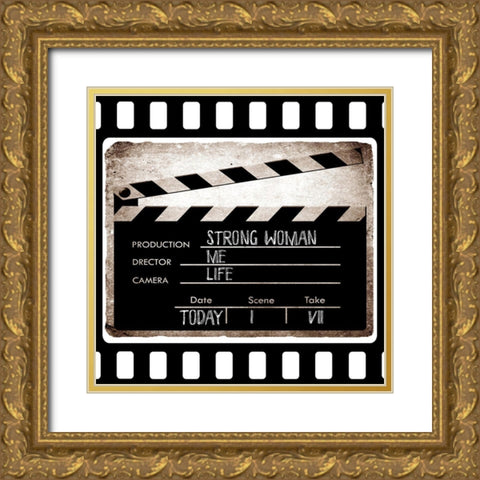 Clapboard Gold Ornate Wood Framed Art Print with Double Matting by Sommers, Mindy