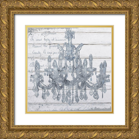 Wedgewood Chandelier Gold Ornate Wood Framed Art Print with Double Matting by Sommers, Mindy