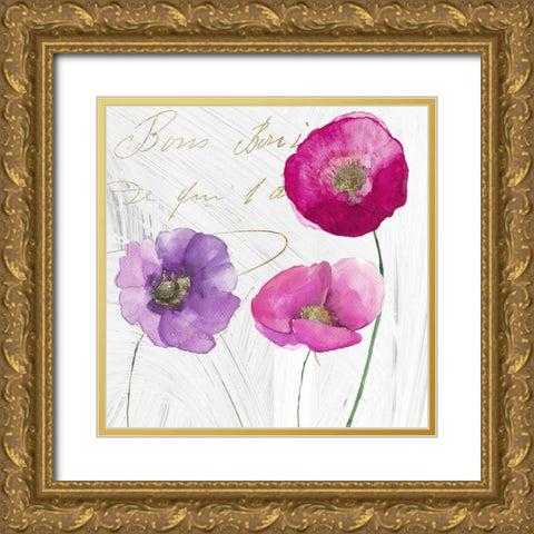 Le Jardin I Gold Ornate Wood Framed Art Print with Double Matting by Sommers, Mindy