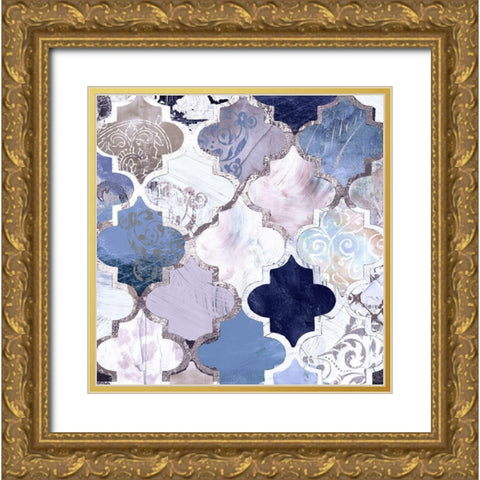 Periwinkle Paris Gold Ornate Wood Framed Art Print with Double Matting by Sommers, Mindy
