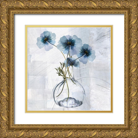 Tale of Two Vases II Gold Ornate Wood Framed Art Print with Double Matting by Sommers, Mindy