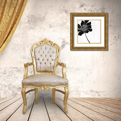Mood in Blue Gold Ornate Wood Framed Art Print with Double Matting by Sommers, Mindy