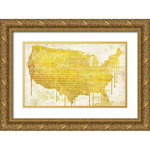 American Dream II Gold Ornate Wood Framed Art Print with Double Matting by Sommers, Mindy