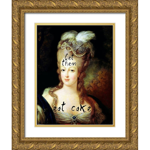 Oh Marie Gold Ornate Wood Framed Art Print with Double Matting by Sommers, Mindy