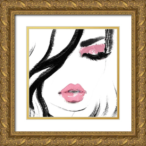 Face Gold Ornate Wood Framed Art Print with Double Matting by Sommers, Mindy