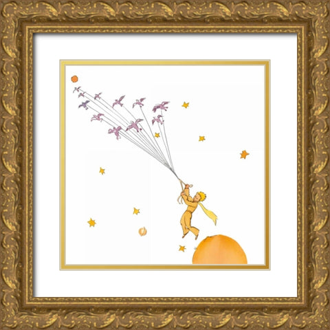 Petit Prince I Gold Ornate Wood Framed Art Print with Double Matting by De Saint-Exupery, Antoine