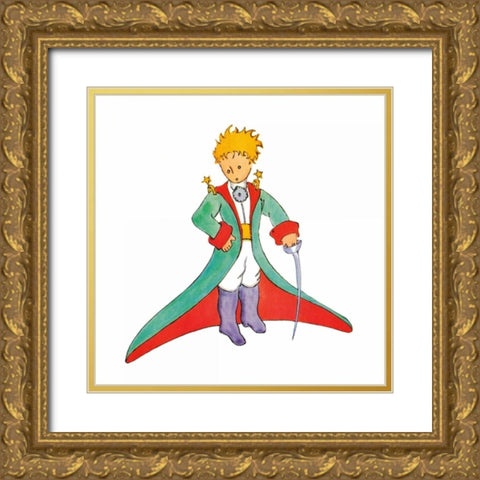 Petit Prince II Gold Ornate Wood Framed Art Print with Double Matting by De Saint-Exupery, Antoine