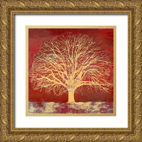 Crimson Oak Gold Ornate Wood Framed Art Print with Double Matting by Aprile, Alessio
