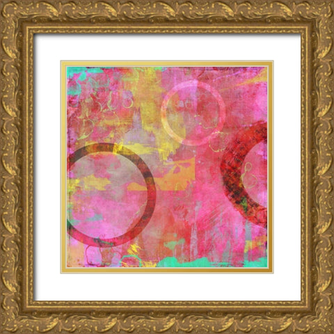 Circle Carnival I Gold Ornate Wood Framed Art Print with Double Matting by King, Amber
