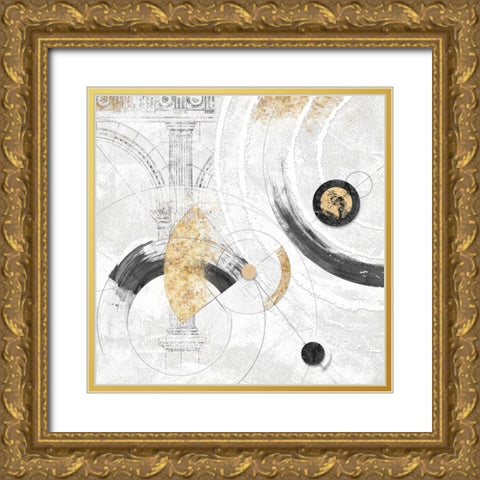 Orbite stellari Gold Ornate Wood Framed Art Print with Double Matting by Armenti, Arturo