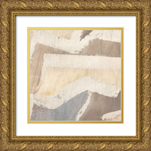 White Choreography II Gold Ornate Wood Framed Art Print with Double Matting by Munson, Anne