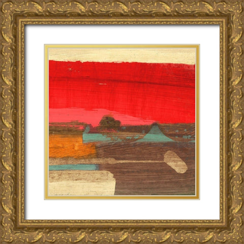 Moon Rising from the Crimson Sky II Gold Ornate Wood Framed Art Print with Double Matting by Leonardo, Bacci