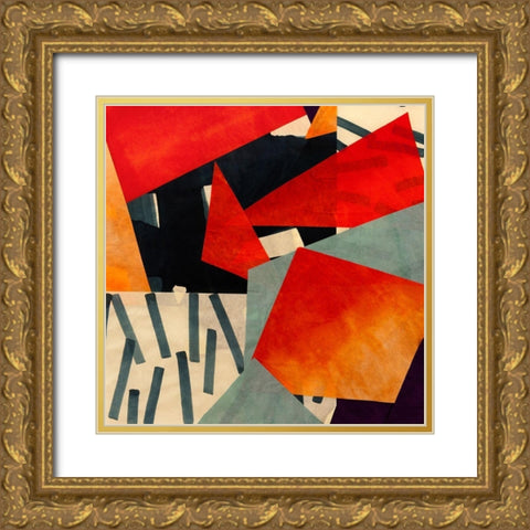 Memphis Blues I Gold Ornate Wood Framed Art Print with Double Matting by Bacci, Leonardo