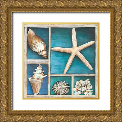 Collection of Memories II Gold Ornate Wood Framed Art Print with Double Matting by Broome, Ted