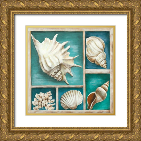 Collection of Memories III Gold Ornate Wood Framed Art Print with Double Matting by Broome, Ted