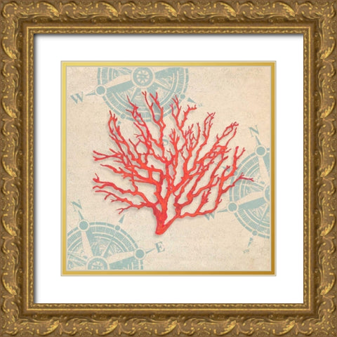 Ocean Gift IV Gold Ornate Wood Framed Art Print with Double Matting by Broome, Ted