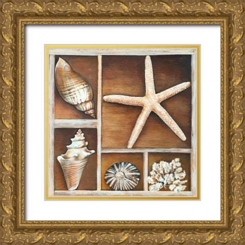 From the Ocean II Gold Ornate Wood Framed Art Print with Double Matting by Broome, Ted