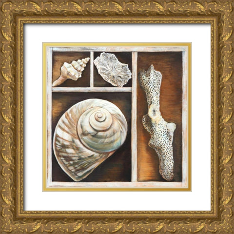 From the Ocean IV Gold Ornate Wood Framed Art Print with Double Matting by Broome, Ted