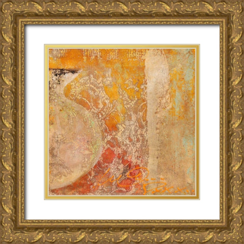 Dharma II Gold Ornate Wood Framed Art Print with Double Matting by Simoncelli, Charaka