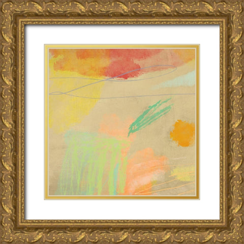 Scribbles I Gold Ornate Wood Framed Art Print with Double Matting by Olin, Chaz