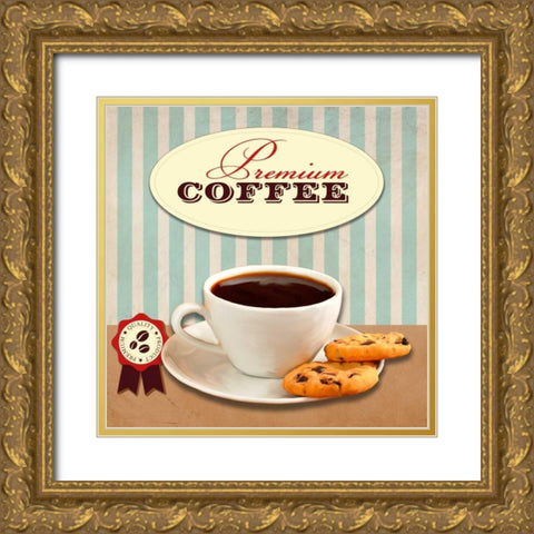 Premium Coffee Gold Ornate Wood Framed Art Print with Double Matting by Teller, Skip