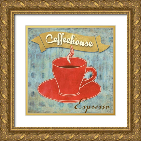 Espresso Gold Ornate Wood Framed Art Print with Double Matting by Teller, Skip