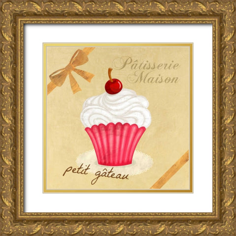 Petit gÃ¢teau Gold Ornate Wood Framed Art Print with Double Matting by Teller, Skip