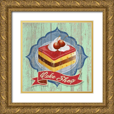 Cake Shop Gold Ornate Wood Framed Art Print with Double Matting by Skip Teller
