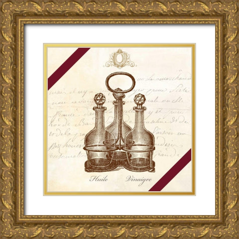 Huile et Vinaigre Gold Ornate Wood Framed Art Print with Double Matting by Dellal, Remy