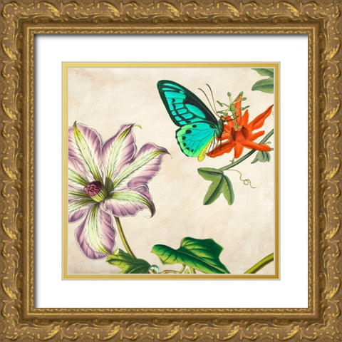 Panneau Botanique VI Gold Ornate Wood Framed Art Print with Double Matting by Dellal, Remy