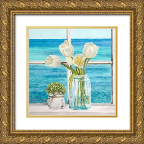 Mediterranee (detail) Gold Ornate Wood Framed Art Print with Double Matting by Dellal, Remy