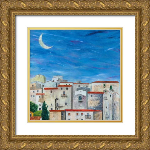 La voce del silenzio Gold Ornate Wood Framed Art Print with Double Matting by Larotonda, Donato
