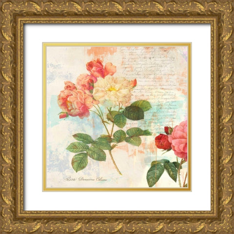 Redoutes Roses 2.0 - IÂ  Gold Ornate Wood Framed Art Print with Double Matting by Chestier, Eric