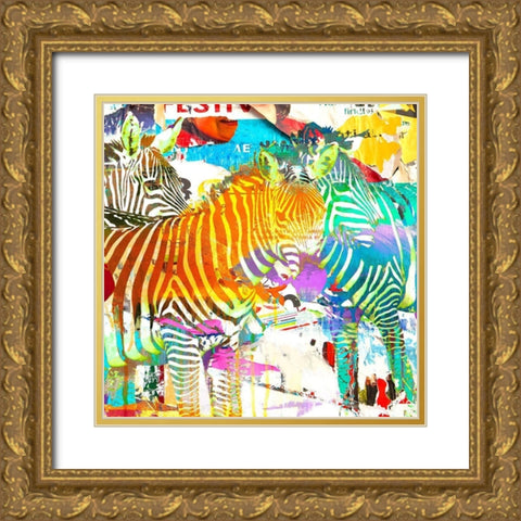 Camouflage #2 (detail) Gold Ornate Wood Framed Art Print with Double Matting by Eric, Chestier