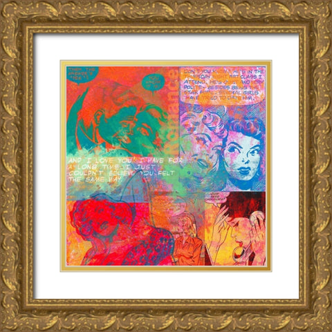 Romance Gold Ornate Wood Framed Art Print with Double Matting by Chestier, Eric