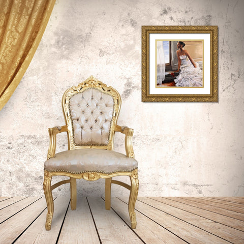 Innamorata Gold Ornate Wood Framed Art Print with Double Matting by Ciccone, Emilio