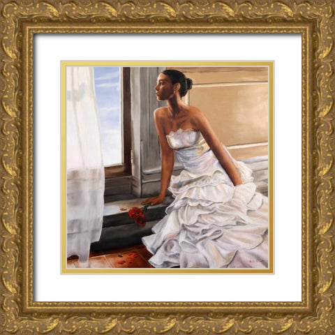 Innamorata Gold Ornate Wood Framed Art Print with Double Matting by Ciccone, Emilio