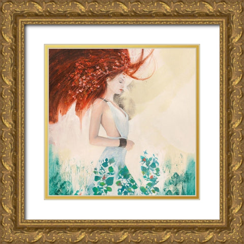 Fairy of Spring (detail) Gold Ornate Wood Framed Art Print with Double Matting by Pagnoni, Erica