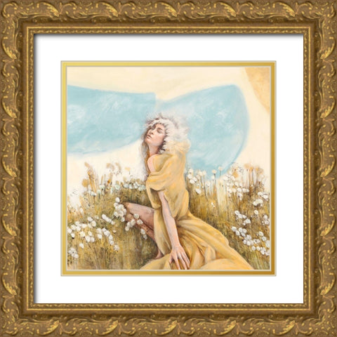 Fairy of the Pale Skies (detail) Gold Ornate Wood Framed Art Print with Double Matting by Pagnoni, Erica