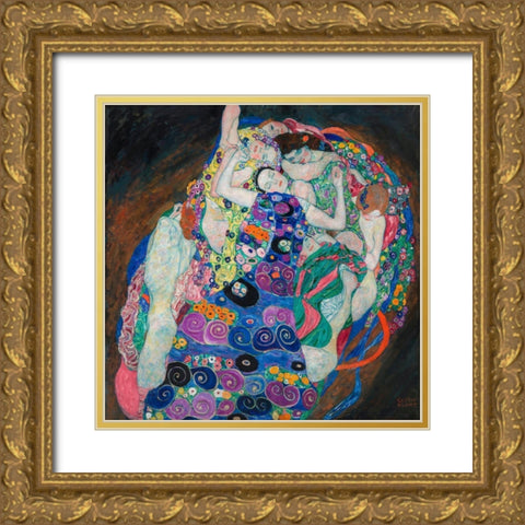 The Virgin Gold Ornate Wood Framed Art Print with Double Matting by Gustav, Klimt
