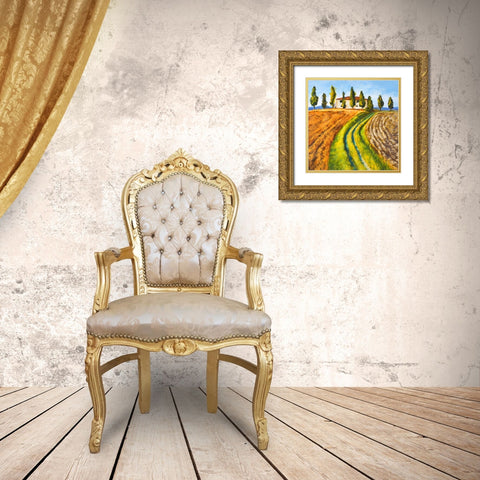 Casa di campagna Gold Ornate Wood Framed Art Print with Double Matting by Germani, Massimo