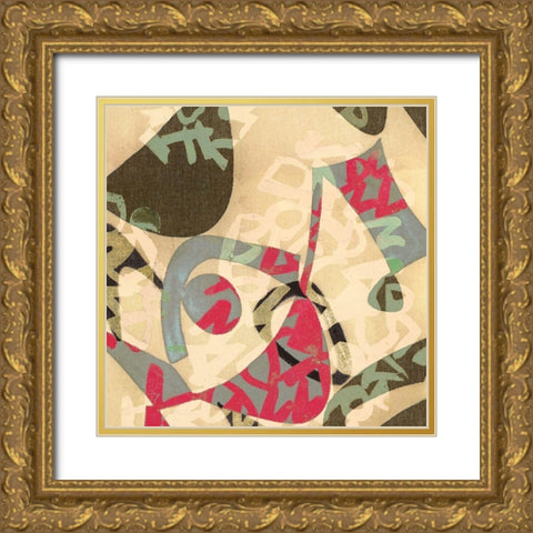 Manticore II (detail II) Gold Ornate Wood Framed Art Print with Double Matting by Hype, Hopper