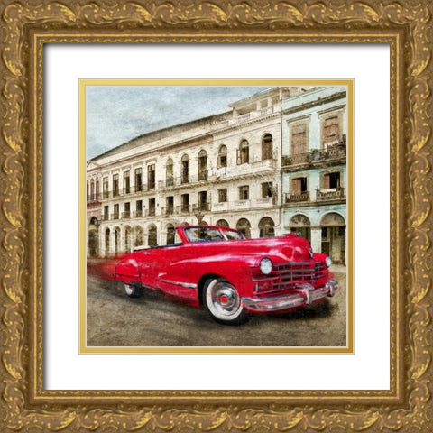 Habanera Gold Ornate Wood Framed Art Print with Double Matting by Baldo, Ivan